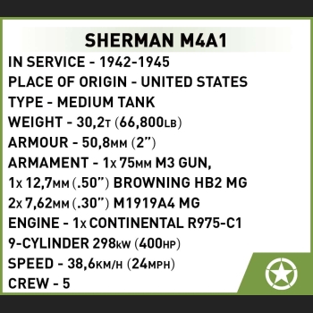 Sherman M4A1 312 Kl. 1:48 HC WWII
